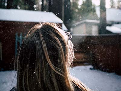 Girl Catching Falling Snow
